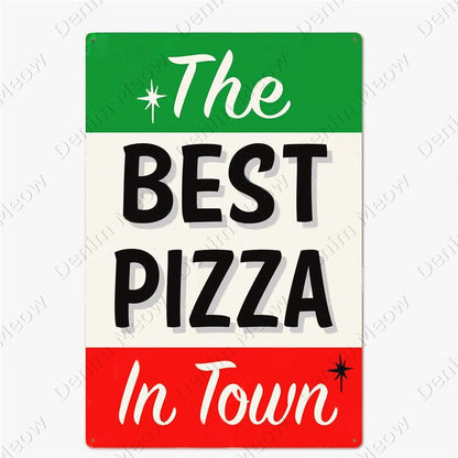 Pizza Zone retro style metal wall plate - Retro Shop NL