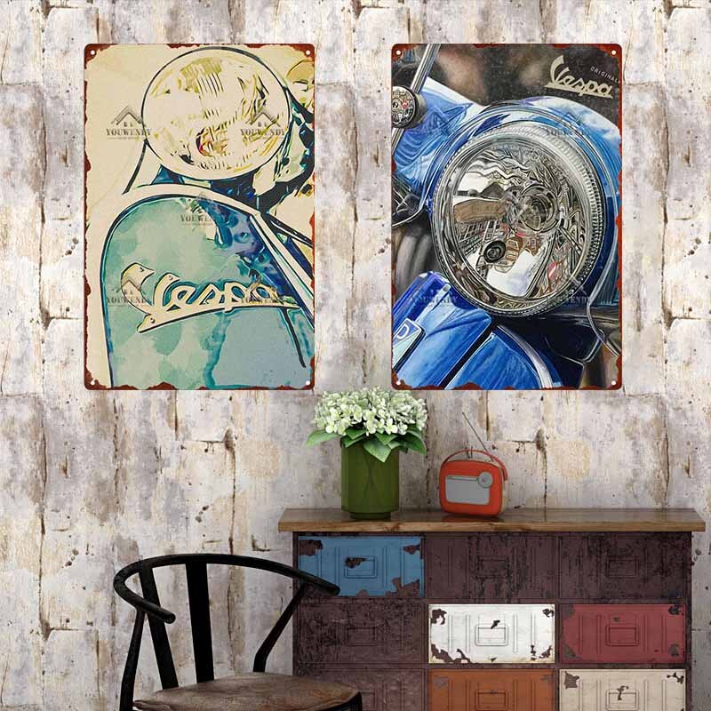 Vespa Scooter Retro wall signs - Retro Shop NL