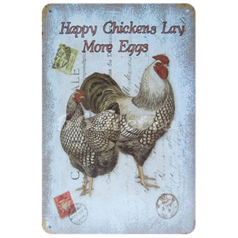 Chickens and Farm wall signs - Retro Shop NL