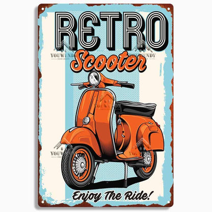 Vespa Scooter Retro wall signs - Retro Shop NL