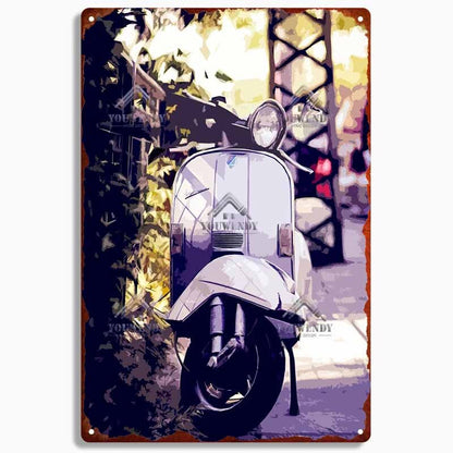 Vespa Scooter Retro wall signs - Retro Shop NL