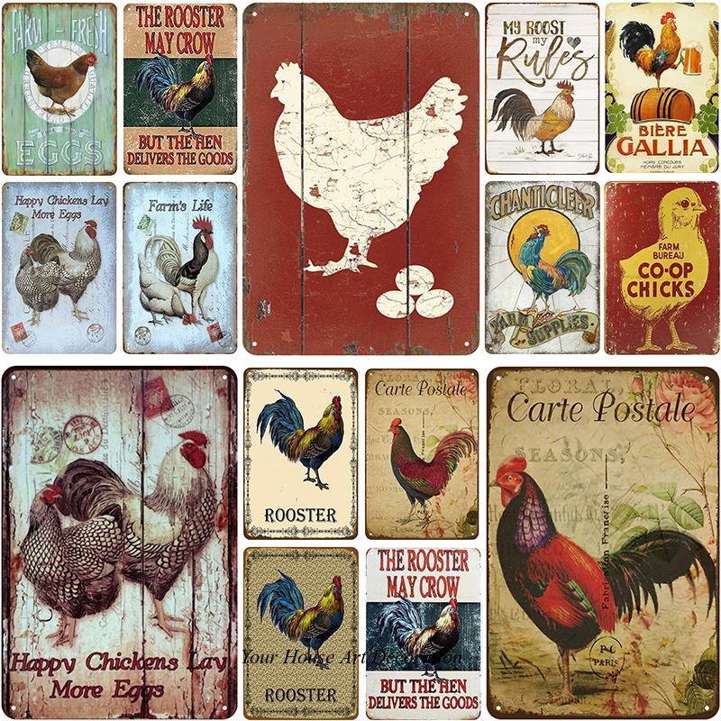 Chickens and Farm wall signs - Retro Shop NL