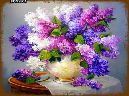 Lilac Flowers Retro style wall signs - Retro Shop NL