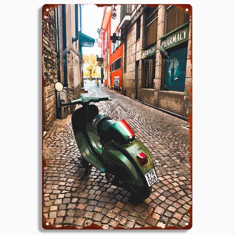 Vespa Scooter Retro wall signs - Retro Shop NL