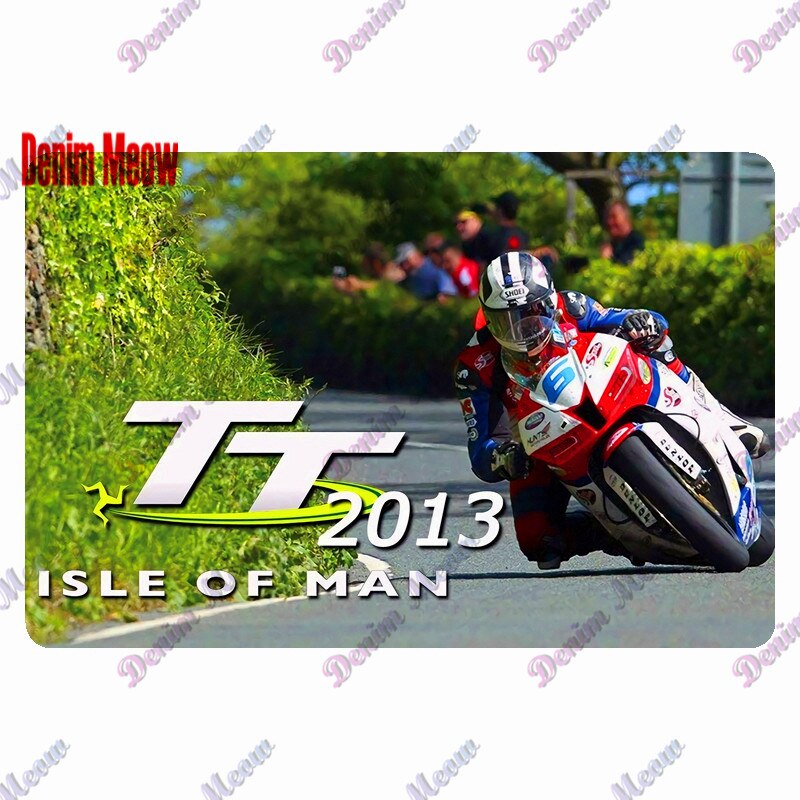 TT Isle of Man retro style metal wall plates - Retro Shop NL