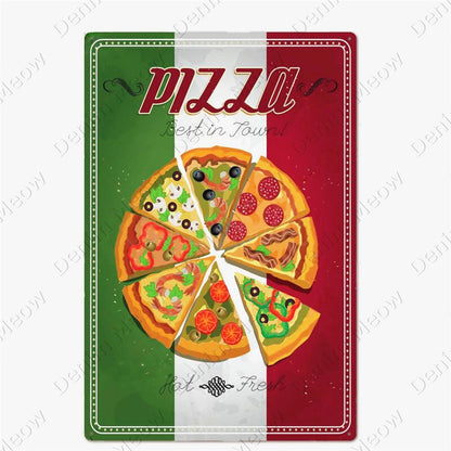 Pizza Zone retro style metal wall plate - Retro Shop NL