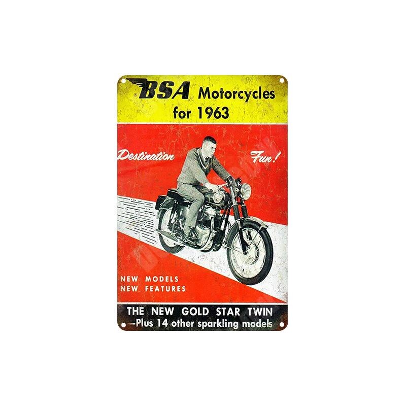 BSA Motorcycles Retro wall signs - Retro Shop NL