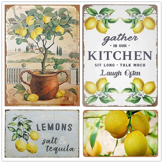 Lemons in the Kitchen retro wall signs - Retro Shop NL