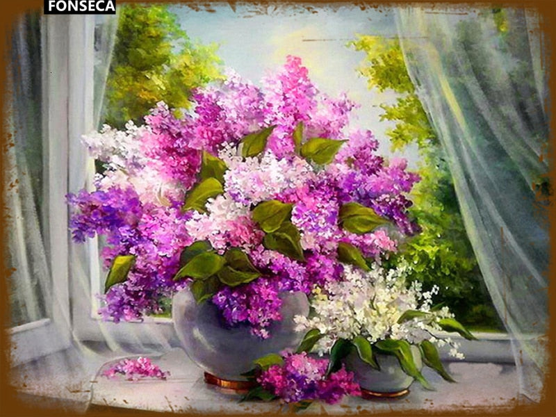 Lilac Flowers Retro style wall signs - Retro Shop NL