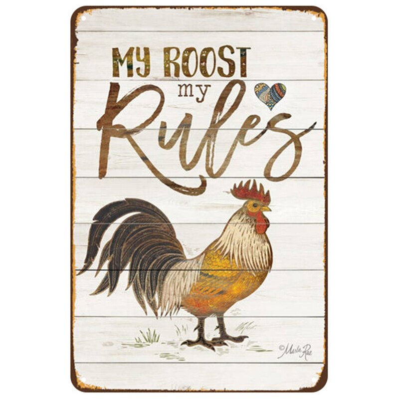 Chickens and Farm wall signs - Retro Shop NL