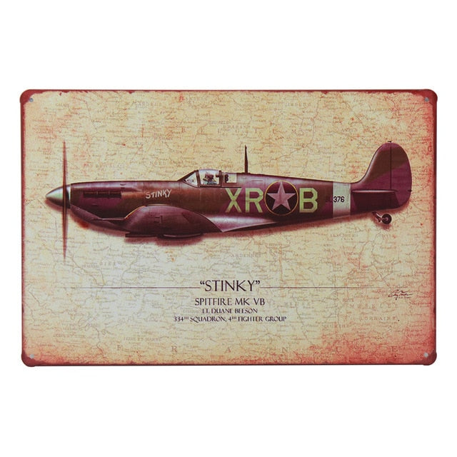 War vehicles retro style metal wall plate - Retro Shop NL