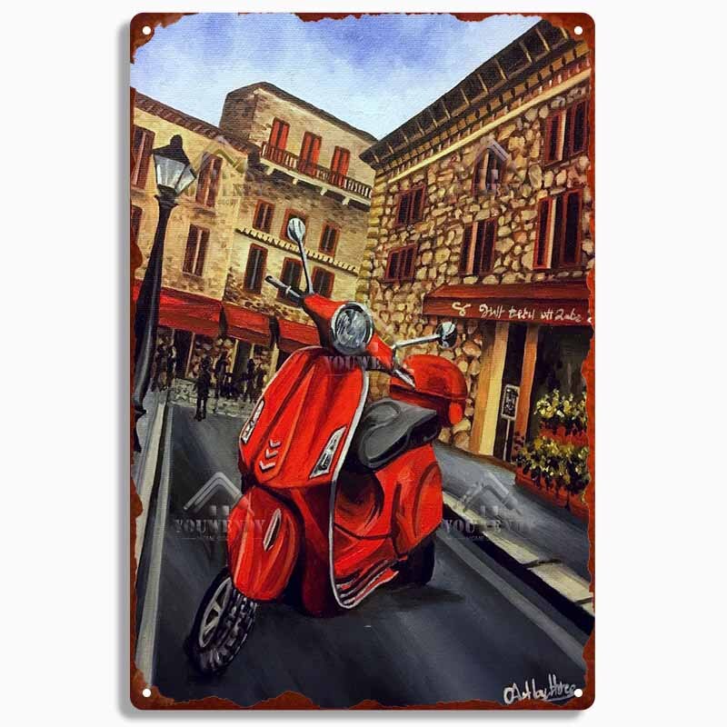 Vespa Scooter Retro wall signs - Retro Shop NL