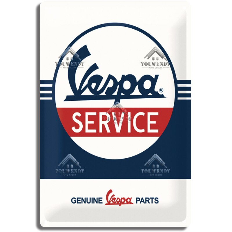 Vespa classic style wall plate - Retro Shop NL