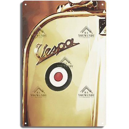 Vespa classic style wall plate - Retro Shop NL