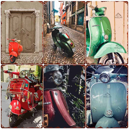 Vespa Scooter Retro wall signs - Retro Shop NL