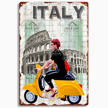 Vespa Scooter Retro wall signs - Retro Shop NL