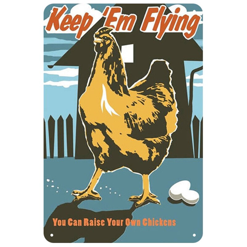 Chickens and Farm wall signs - Retro Shop NL