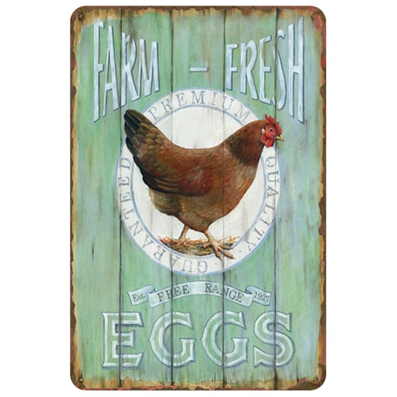 Chickens and Farm wall signs - Retro Shop NL