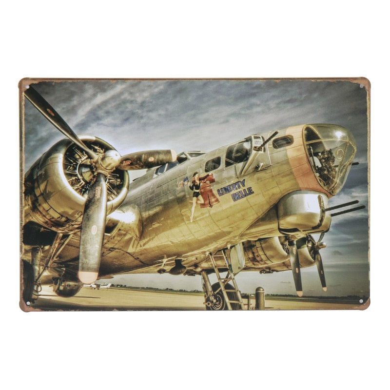 War vehicles retro style metal wall plate - Retro Shop NL