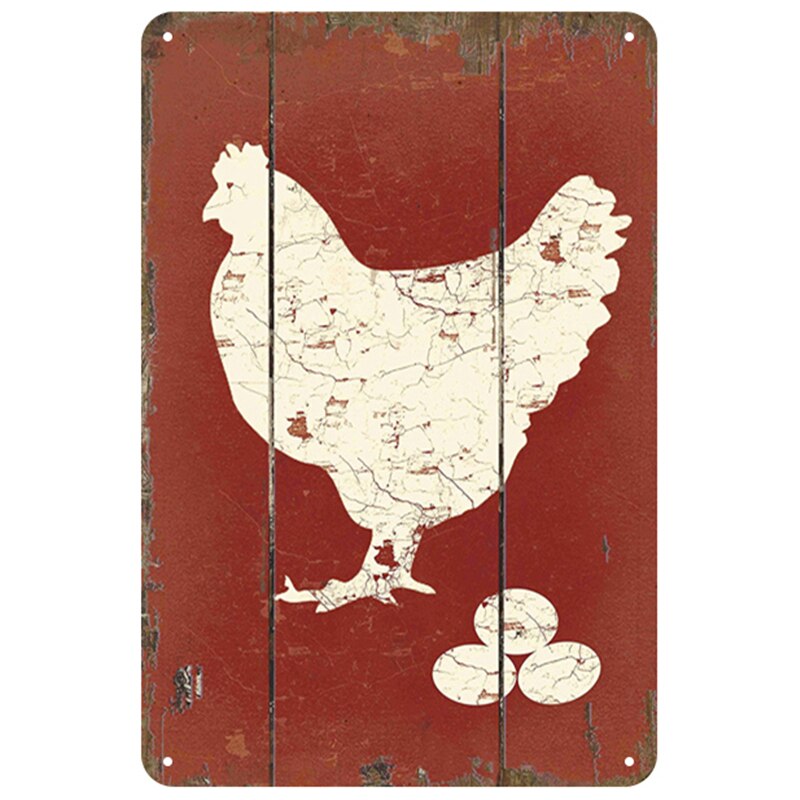 Chickens and Farm wall signs - Retro Shop NL