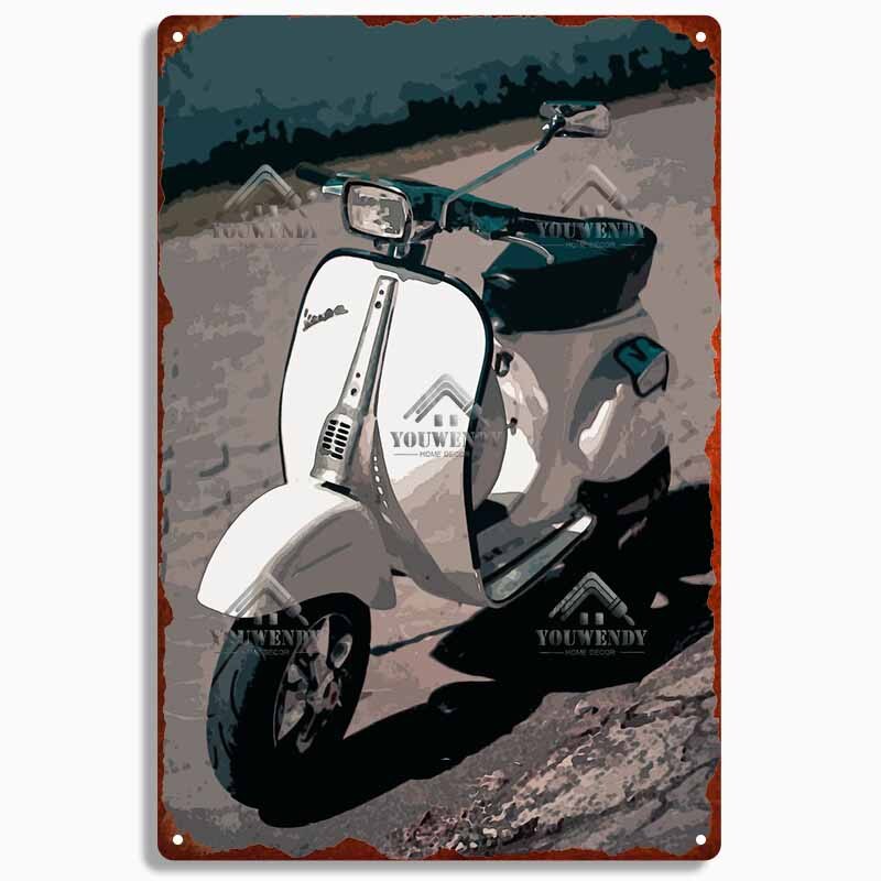 Vespa Scooter Retro wall signs - Retro Shop NL