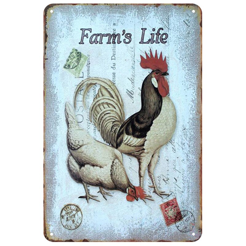 Chickens and Farm wall signs - Retro Shop NL