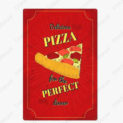 Pizza Zone retro style metal wall plate - Retro Shop NL