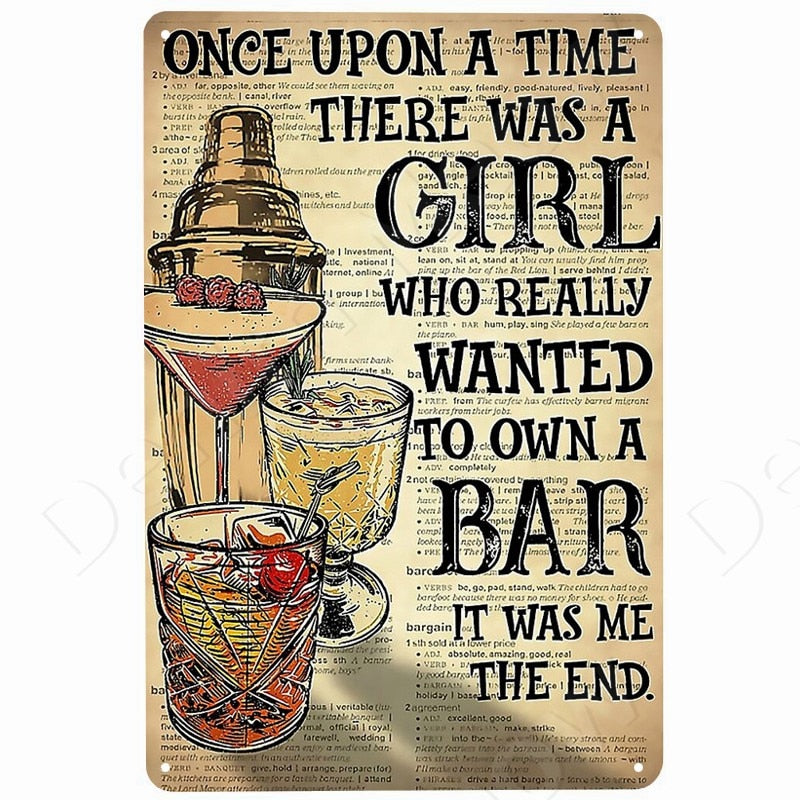 I Drink I Know Retro style metal wall signs - Retro Shop NL