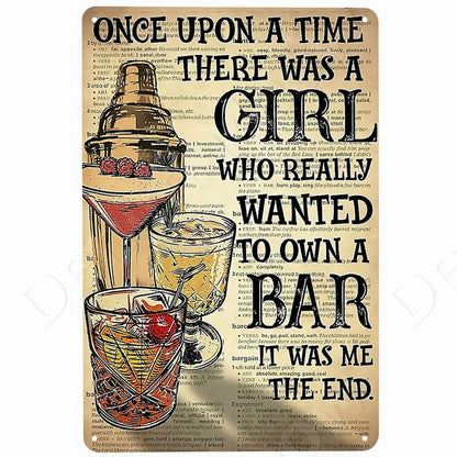 I Drink I Know Retro style metal wall signs - Retro Shop NL