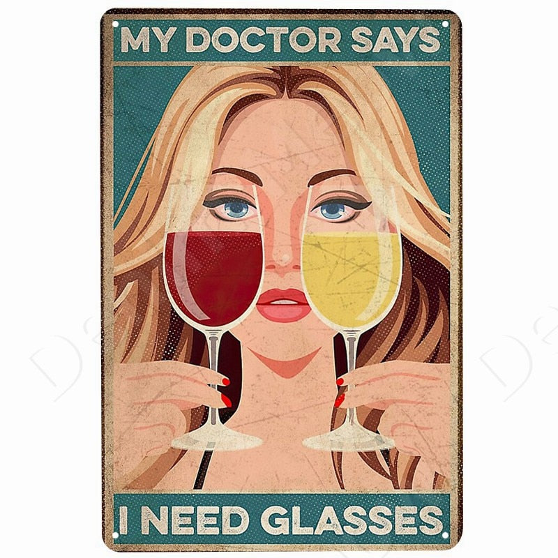 I Drink I Know Retro style metal wall signs - Retro Shop NL