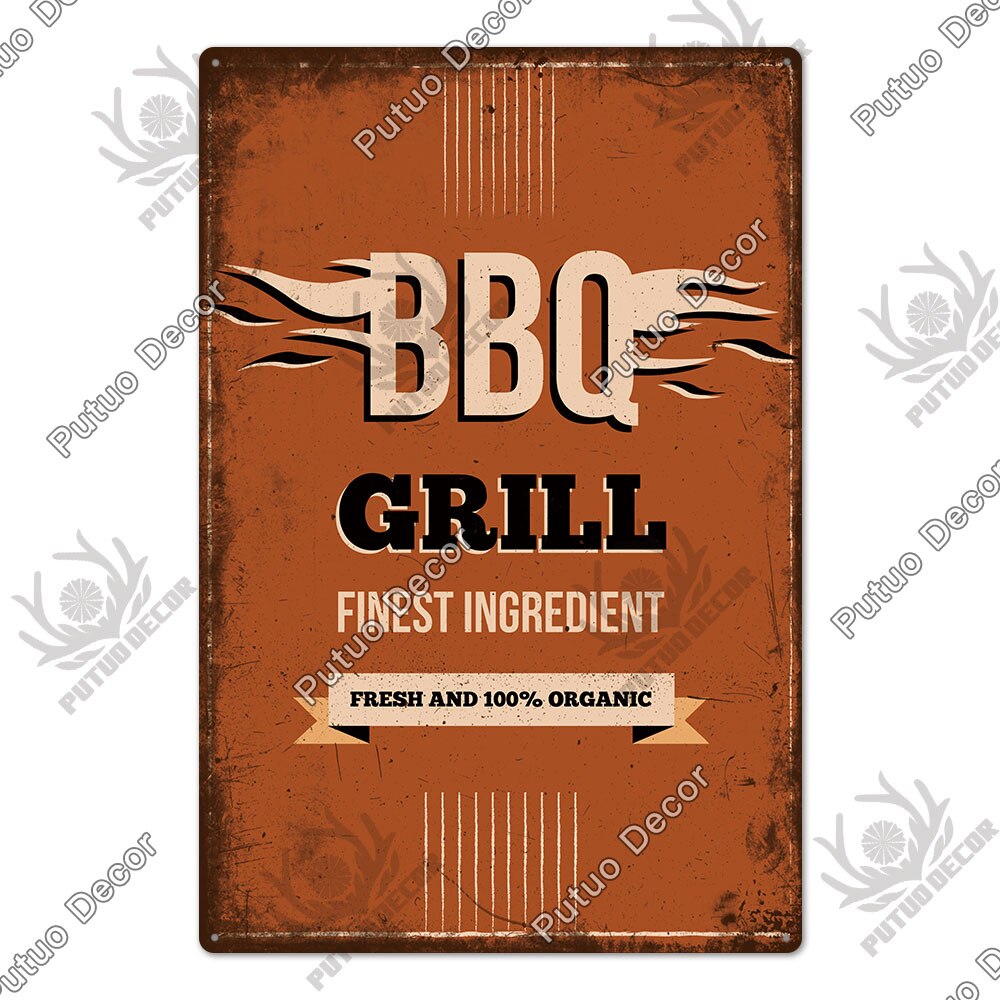 BBQ Retro style wall plate - Retro Shop NL