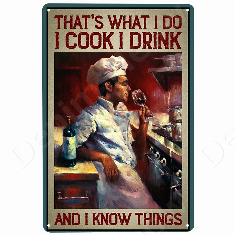 I Drink I Know Retro style metal wall signs - Retro Shop NL