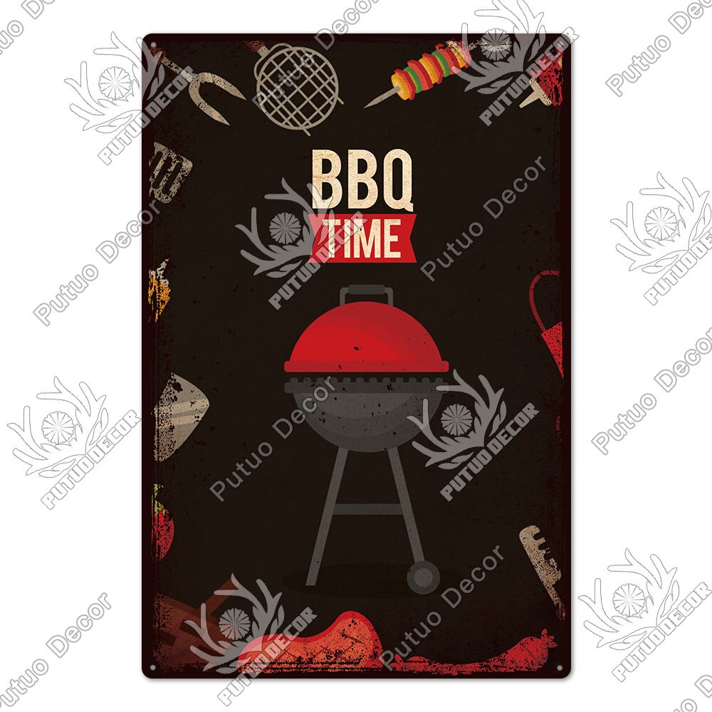 BBQ Retro style wall plate - Retro Shop NL