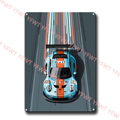 Racing Cars Retro wall signs - Retro Shop NL