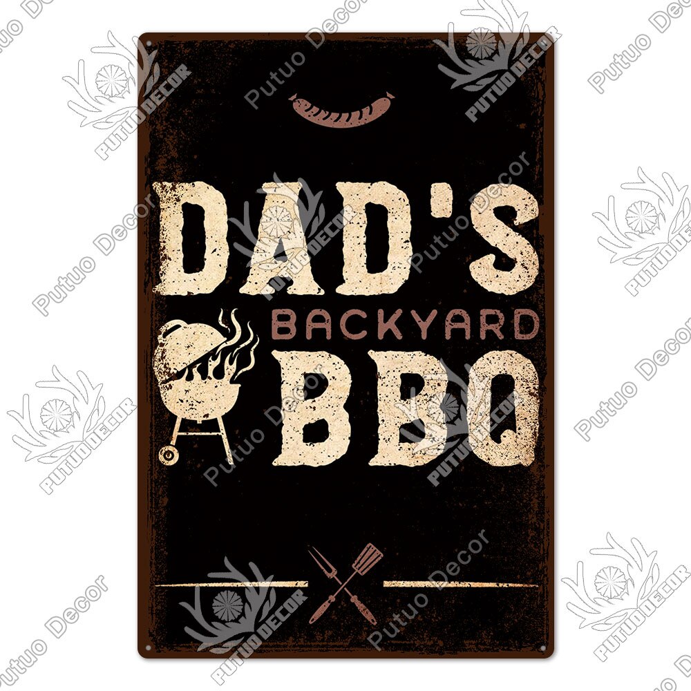 BBQ Retro style wall plate - Retro Shop NL