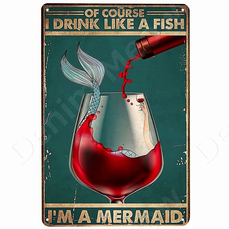 I Drink I Know Retro style metal wall signs - Retro Shop NL