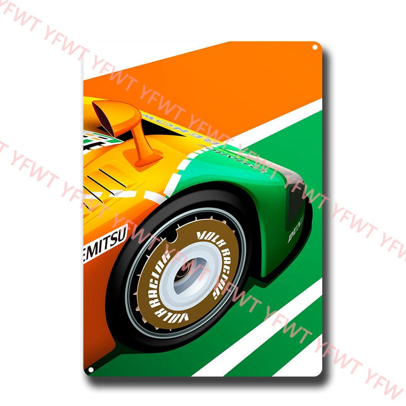 Racing Cars Retro wall signs - Retro Shop NL