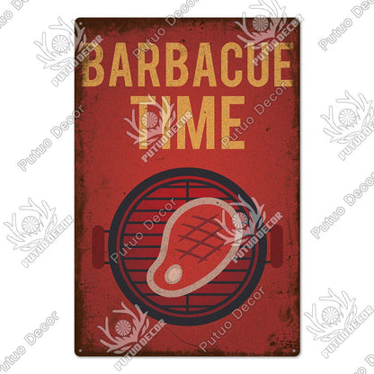 BBQ Retro style wall plate - Retro Shop NL