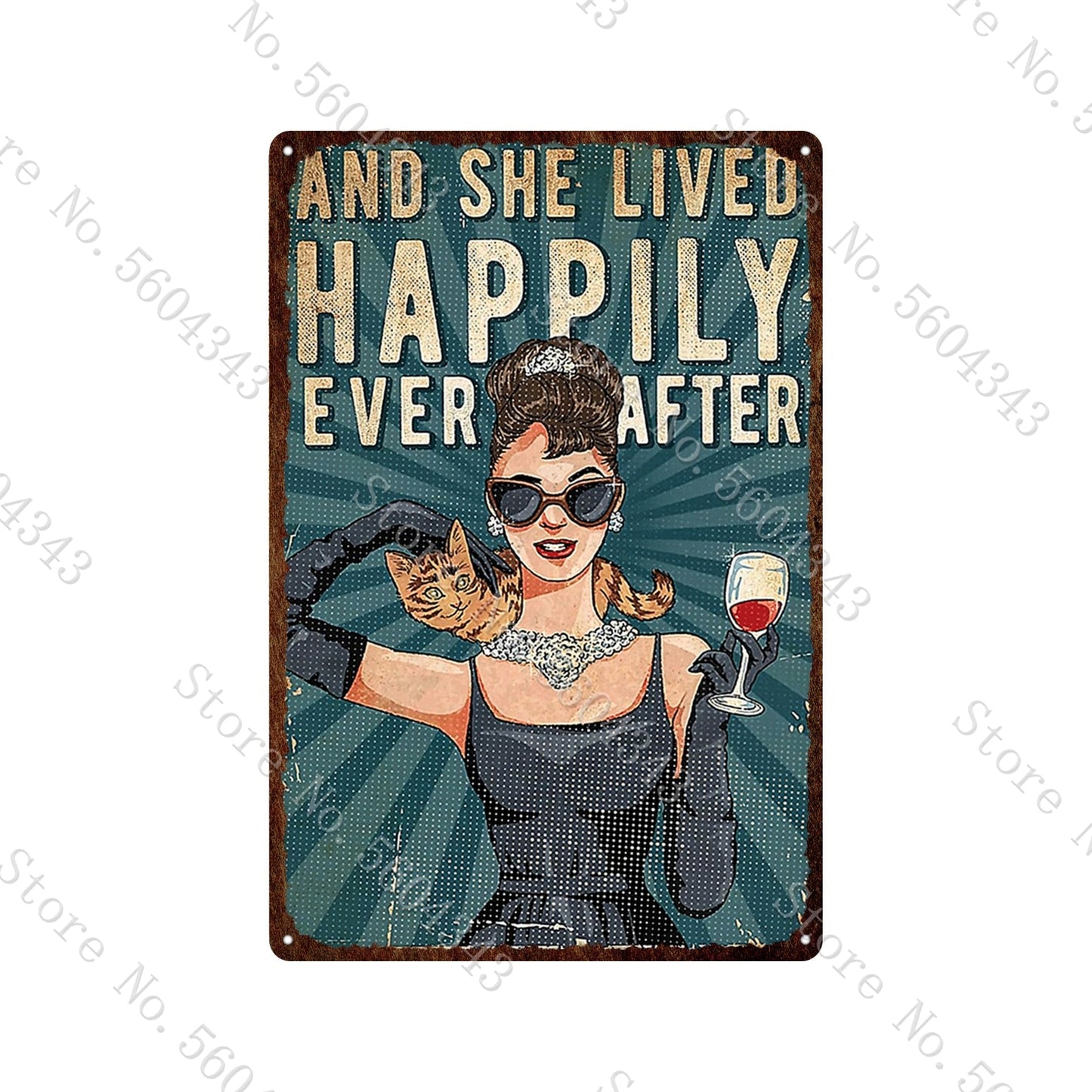 Lovely Girls Retro style metal wall plate - Retro Shop NL